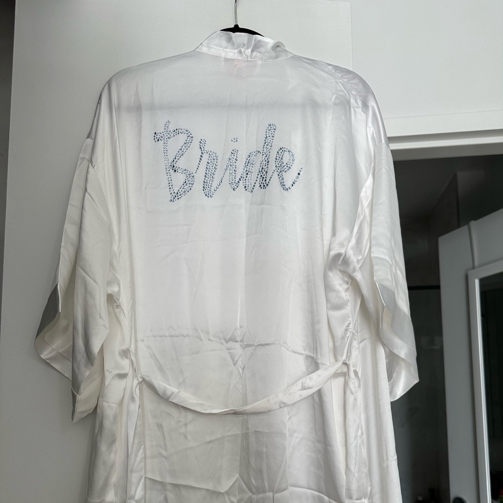 Bridal robe- worn once for 5 min for pictures
